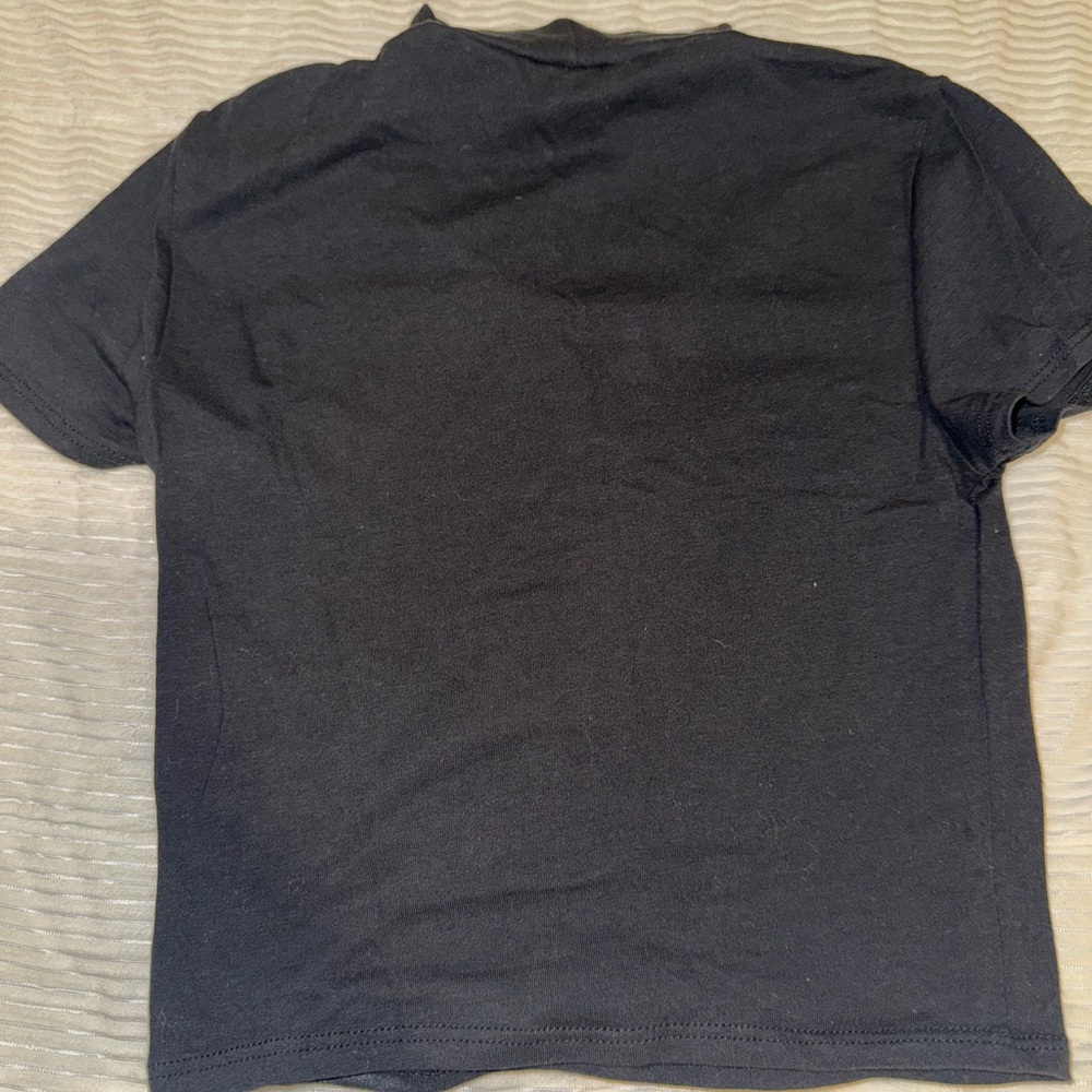 Maurices Black Crop Top Classic Crew Neck